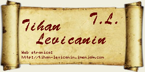 Tihan Levičanin vizit kartica